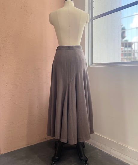 dark gray flared skirt