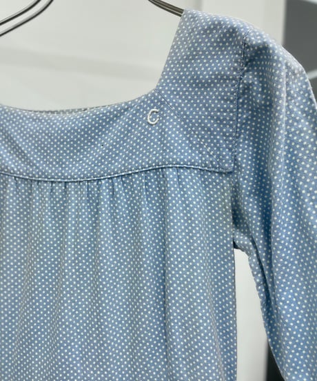 square neck dot dress