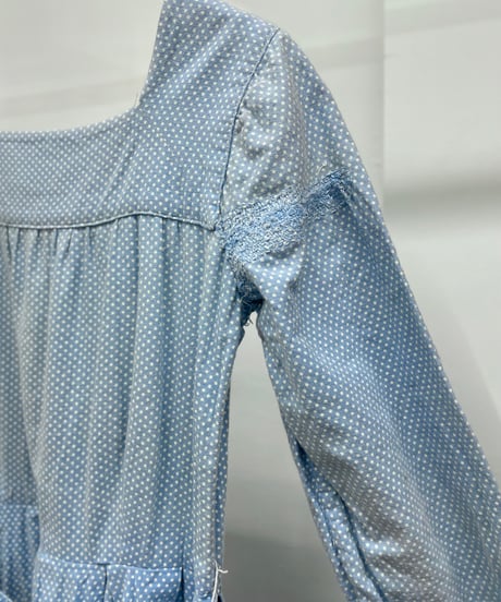 square neck dot dress