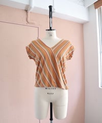V-neck brown tops