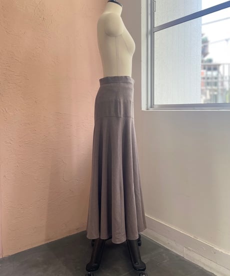 dark gray flared skirt