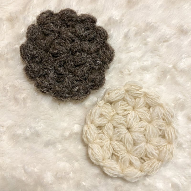 リフ編みコースター編み図 | irodori yarn