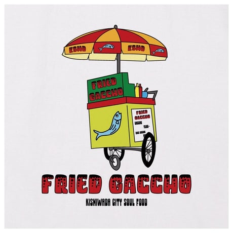 【KISHIWADA CITY】FRIED  GACCHO TEE (WHITE)