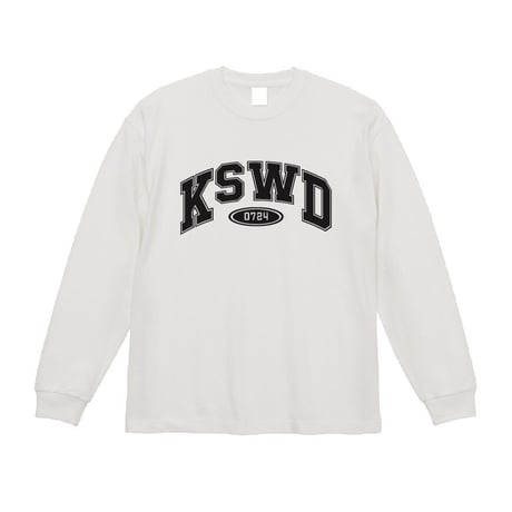 【KISHIWADA CITY】KSWD COLLEGE HEAVY BIGSILHOUETTE LONG SLEEVE(WHITE)