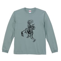 【HallysOrganicFarm(まるはり農園)】 チンゲンサイの珍さん LONG SLEEVE TEE (SMOKEY GREEN)