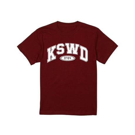 【KISHIWADA CITY】KSWD COLLEGE TEE( (Burgundy)