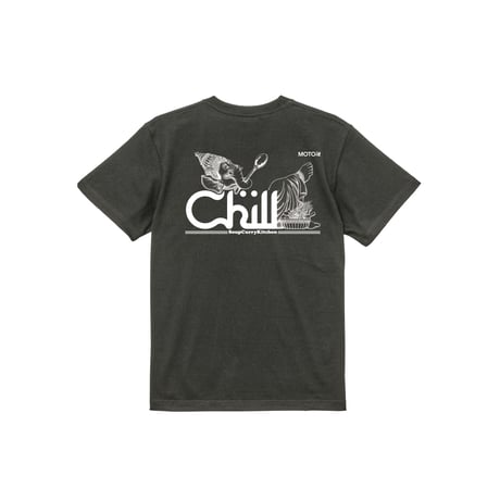 【soup curry kitchen chill】 chill TEE (HAZY BLACK)