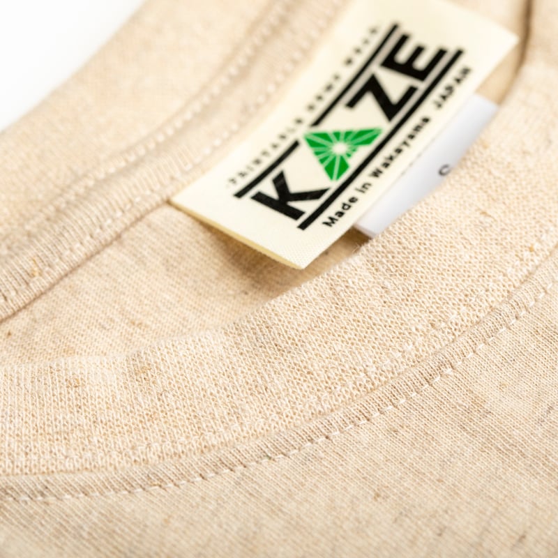 HAENGNAE ヘンネ　パフスリーブシャツ クリーム色 HAENGNAE tシャツ 「HAENGNAE/ヘンネ」KISHIMEN LOGO TOP