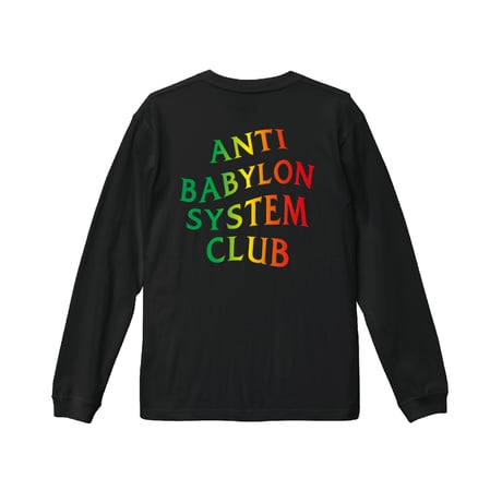 【SAM "GREEN"】ANTI BABYLON SYSTEM CLUB LONG SLEEVE TEE(BLACK)