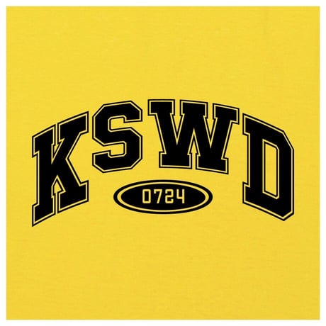 【KISHIWADA CITY】KSWD COLLEGE TEE(YELLOW)