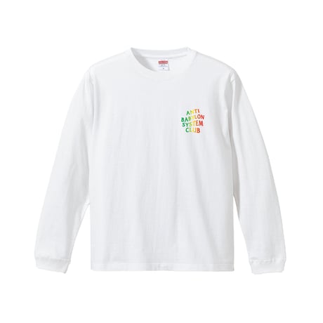 【SAM "GREEN"】ANTI BABYLON SYSTEM CLUB LONG SLEEVE TEE(WHITE)
