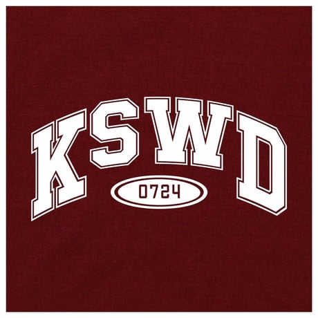 【KISHIWADA CITY】KSWD COLLEGE TEE( (Burgundy)