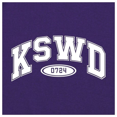 【KISHIWADA CITY】KSWD COLLEGE TEE(PURPLE)