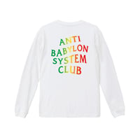 【SAM "GREEN"】ANTI BABYLON SYSTEM CLUB LONG SLEEVE TEE(WHITE)