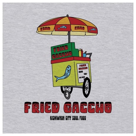 【KISHIWADA CITY】FRIED  GACCHO TEE (ASH)