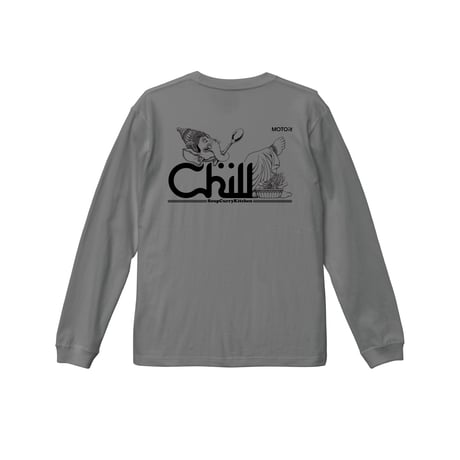 【soup curry kitchen chill】 chill LONG SLEEVE TEE (STONE GRAY)