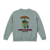 【KISHIWADA CITY】FRIED  GACCHO BIG silhouette CREWNECK SWEAT (SMOKEY GREEN)