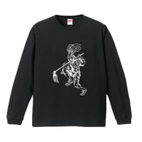 【HallysOrganicFarm(まるはり農園)】 チンゲンサイの珍さん LONG SLEEVE TEE (BLACK)