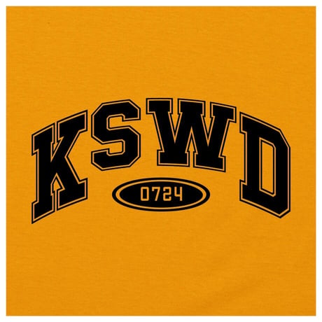 【KISHIWADA CITY】KSWD COLLEGE TEE(GOLD)