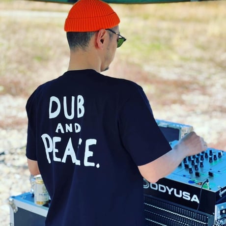 【SAM "GREEN"】DUB AND PEACE TEE (MIX GRAY)