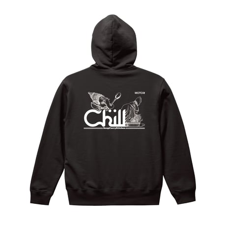 【soup curry kitchen chill】 chill HOOD PARKA (BLACK)