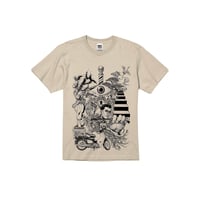 【BARBER KARO×Akihiro NiSHi】 コラボTシャツ(SAND BEIGE) ※ビッグシルエット