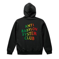 【SAM "GREEN"】ANTI BABYLON SYSTEM CLUB HOOD PARKA (BLACK)