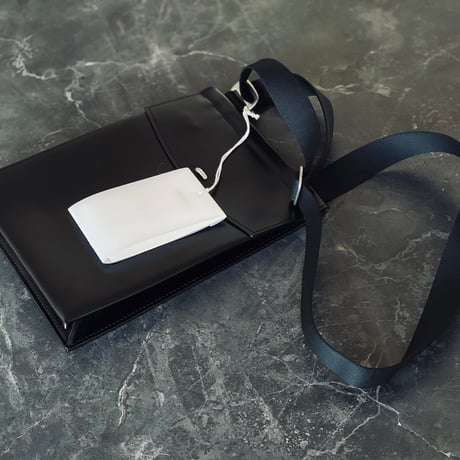 新品 our legacy leather shoulder bag black