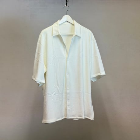 factory sample pleats oversize shirt white