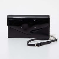 新品 maison margiela leather shoulder black