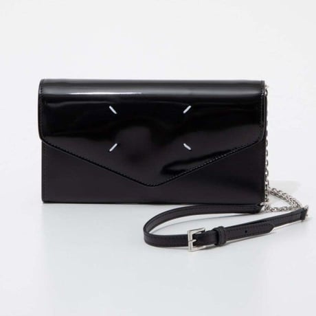 新品 maison margiela leather shoulder black