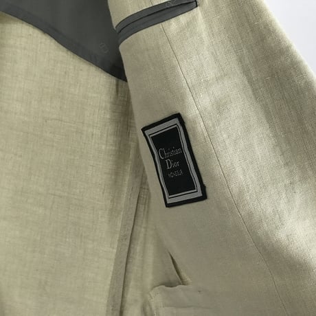 dior linen green tailored jacket