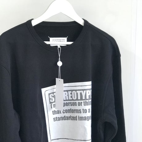 新品 maison margiela stereo type sweat black 54