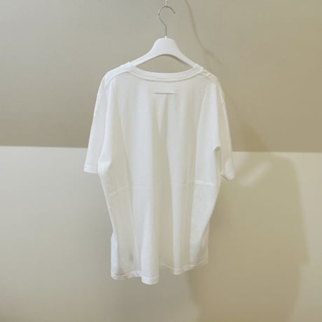新品 mm6 maison margiela over size logo tops white
