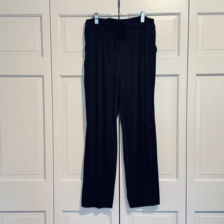 factory sample pleats wide pants black