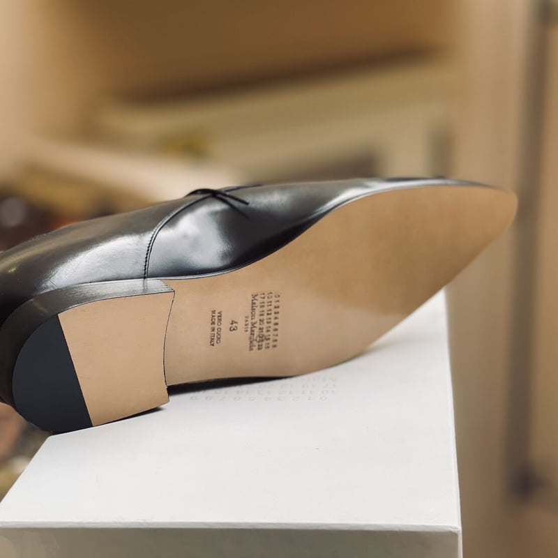 新品 maison margiela 2021ss leather dress shose |