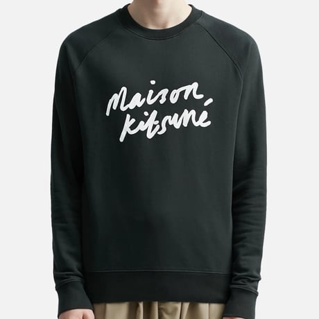 新品 maison kitsune 2023ss sweat black