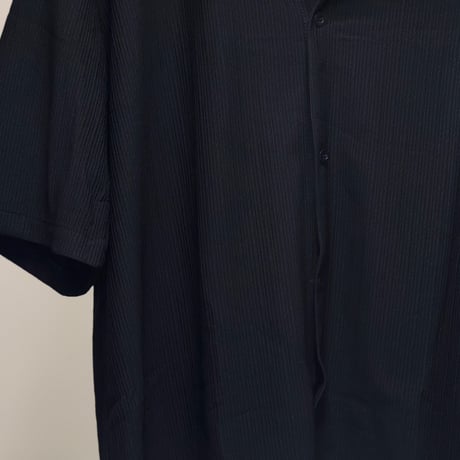 factory sample pleats oversize shirt black