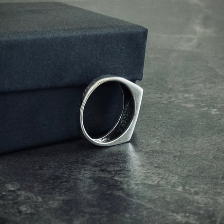 "atelier sample" sterling silver 925 signet ring "square” 14号