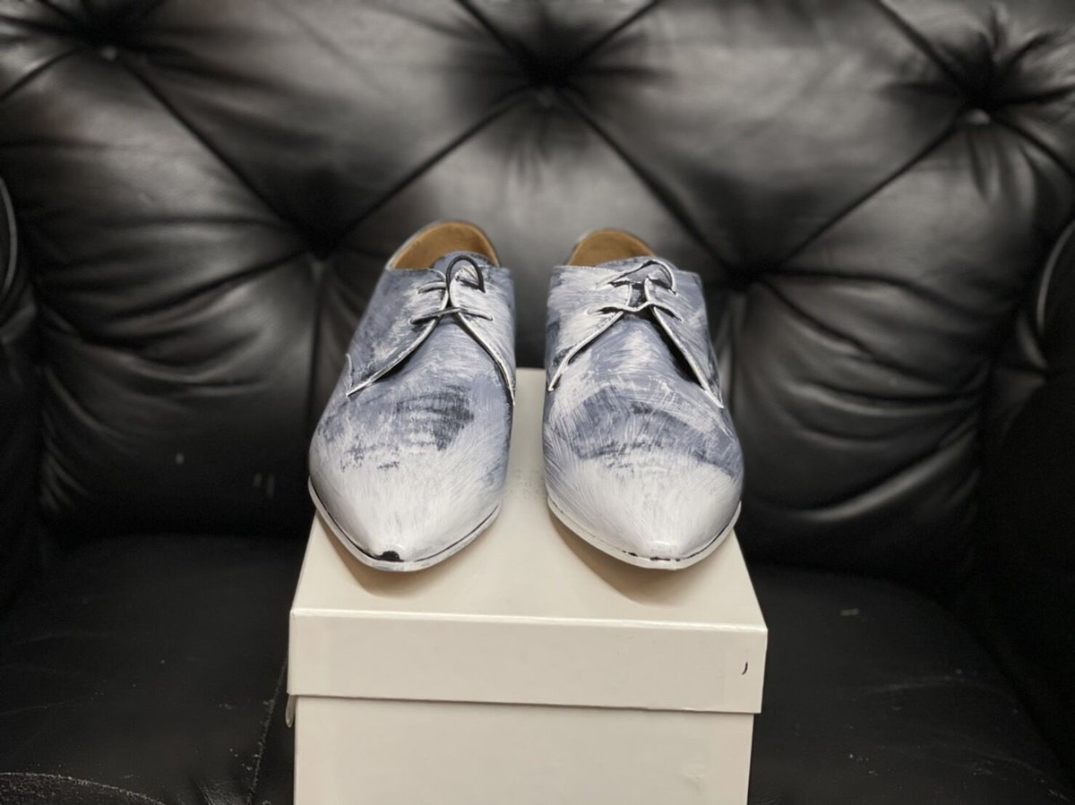 ISSEY MIYAKE レザーシューズ マルジェラ ペンキ塗り ISSEY MIYAKE レザーシューズ マルジェラ ペンキ塗り