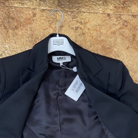 新品 mm6 maison margiela 2020aw nylon doule black blazer 38