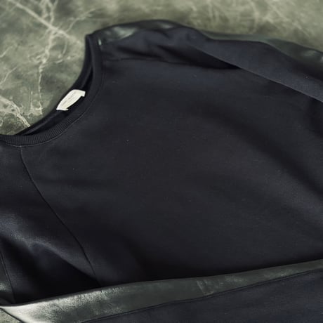 saint laurent paris leather switch sweat