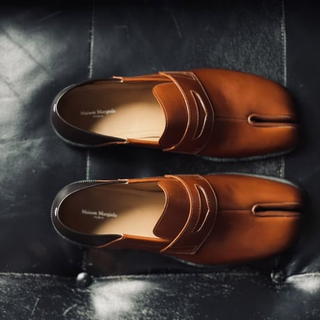 新品 maison margiela 2021ss tabi leather loafer 41