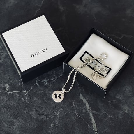 新品 gucci interlocking G silver necklace