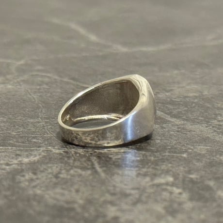 factory sample sterling silver 925 signet "oval" 14号