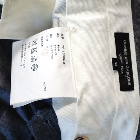 comme des garcons homme plus check trousers