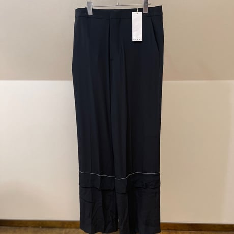 新品 marni 2020ss silk wide pants black 38