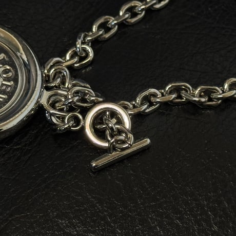 loewe silver anagram logo charm bracelet