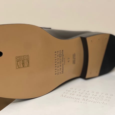 新品 maison margiela 2020aw tabi leather loafer 43