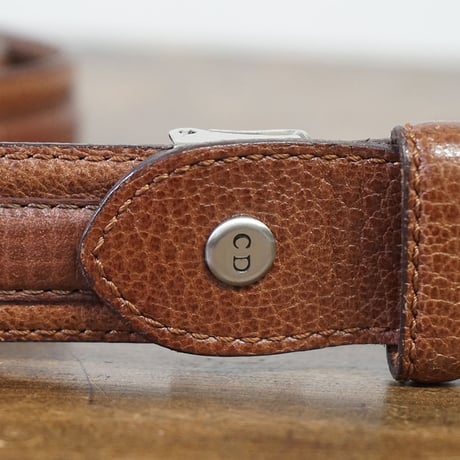 Christian Dior  leather belt brown